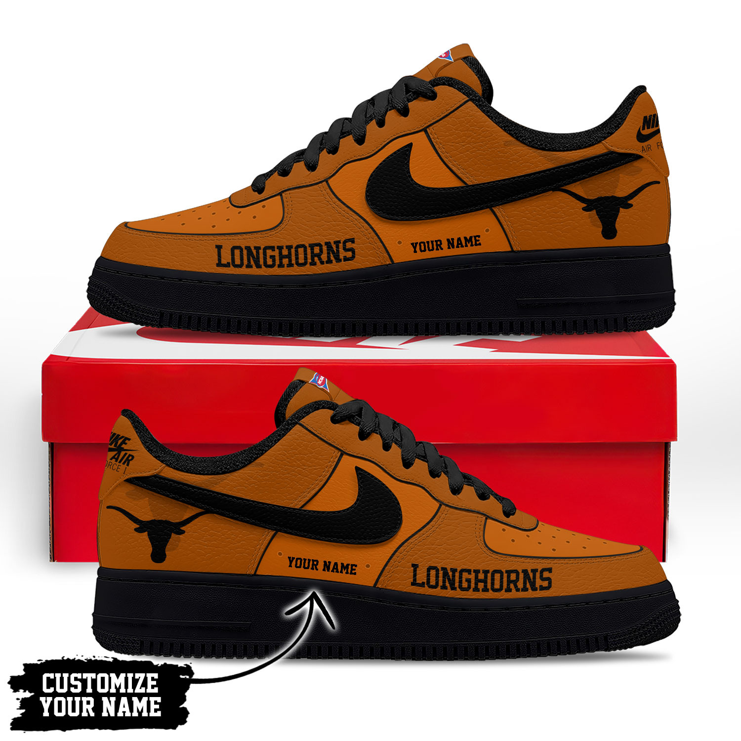 Texas Longhorns x Premium NCAA Limited Edition Custom AF1 Shoes – Gift for Fans TTH190534