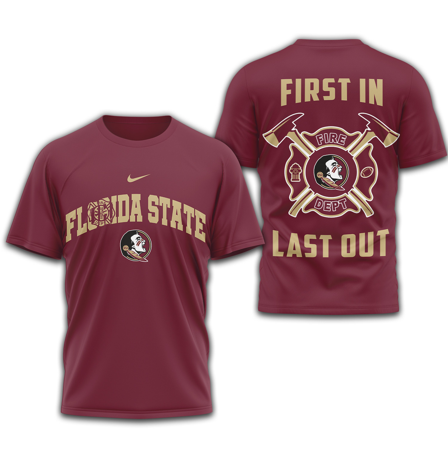 Florida State Seminoles | Premium Fire Dept 3D Shirt TTH2105153 - Image 3