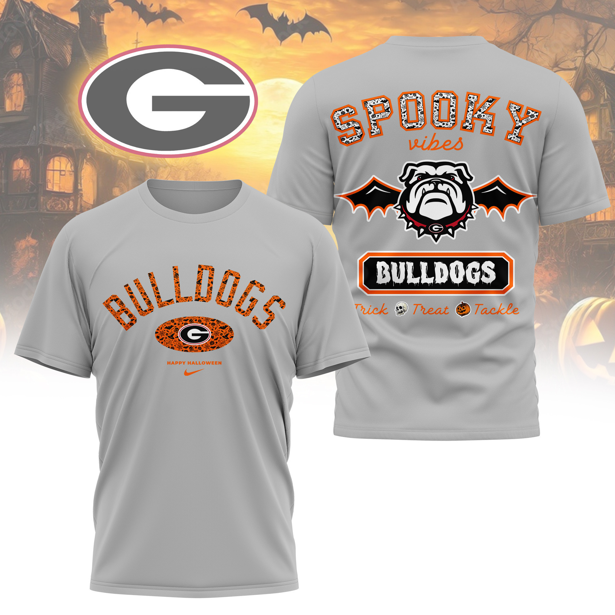 Georgia Bulldogs | Premium Pumpkin Season 3D Shirt TTH2105368 - Image 3