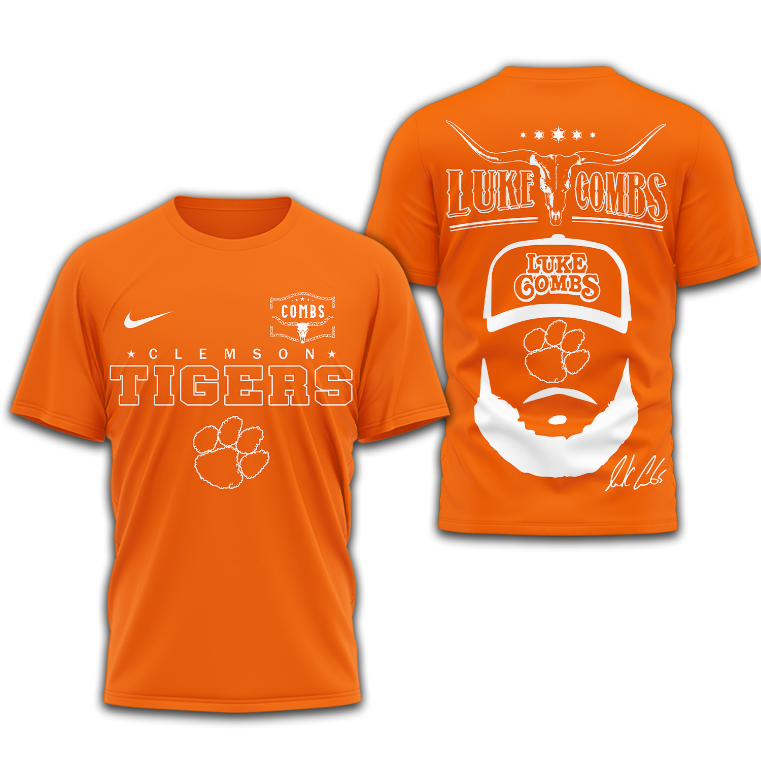 Clemson Tigers | Premium NCAA Luke Combs 3D Shirt TTH2105338 - Image 2