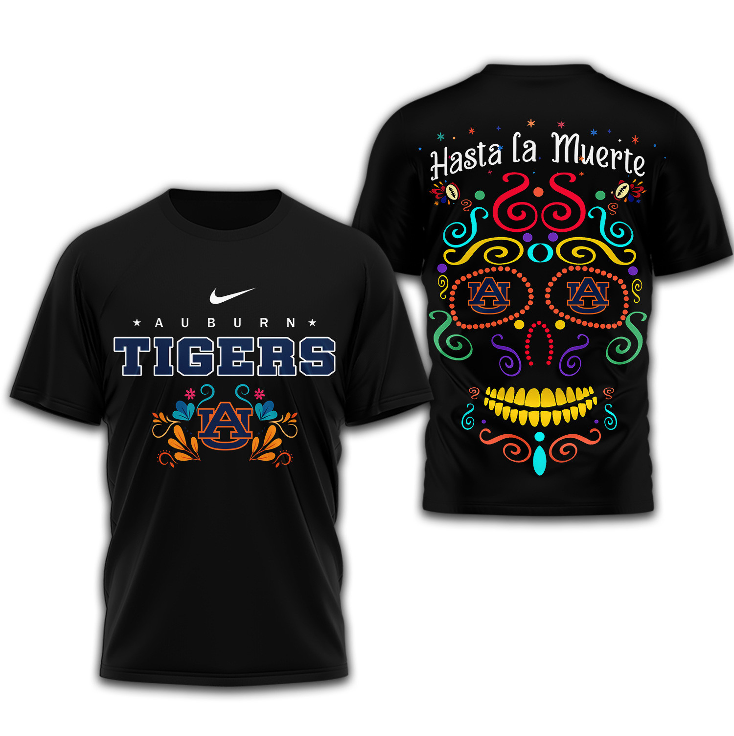 Auburn Tigers | Premium NCAA Day of the Dead 3D Shirt TTH2105333