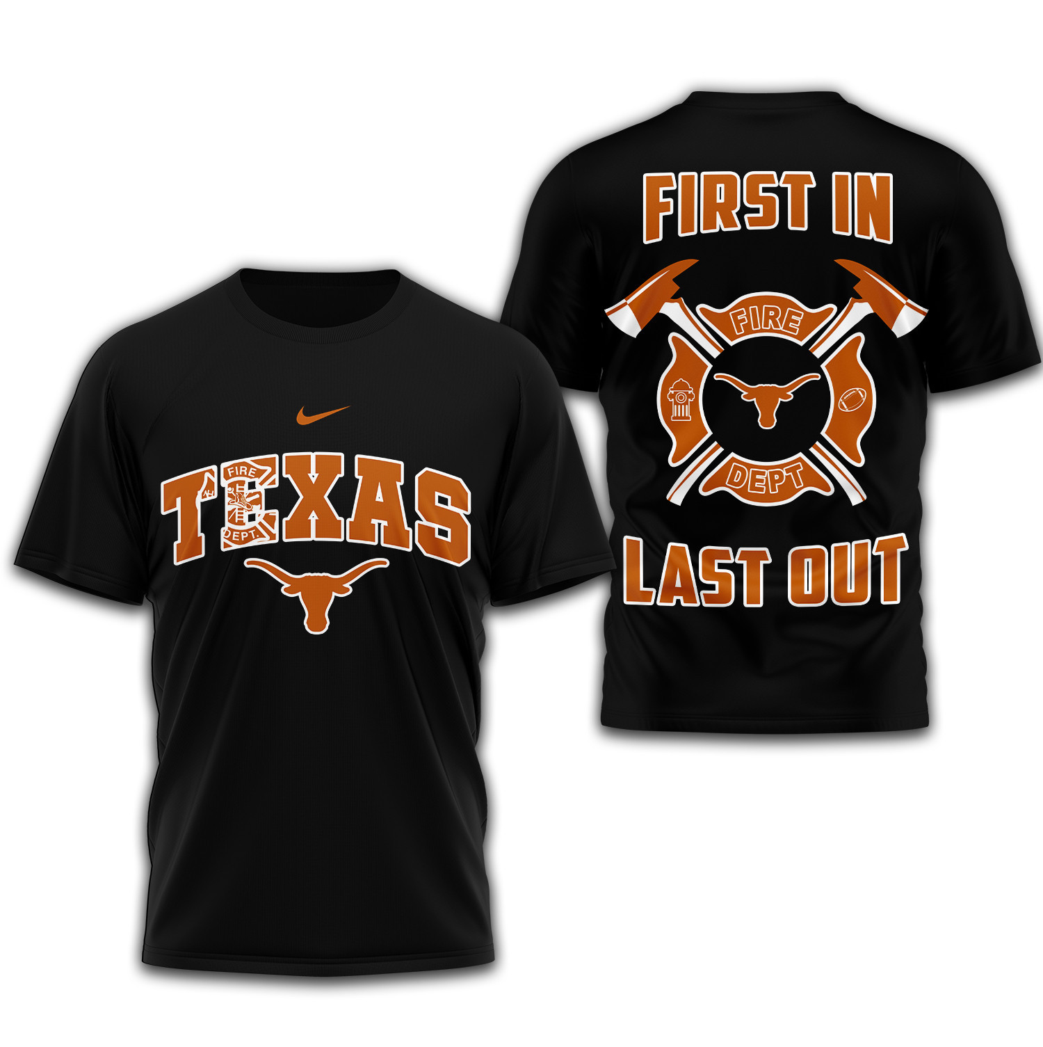 Texas Longhorns | Premium Fire Dept 3D Shirt TTH2105153