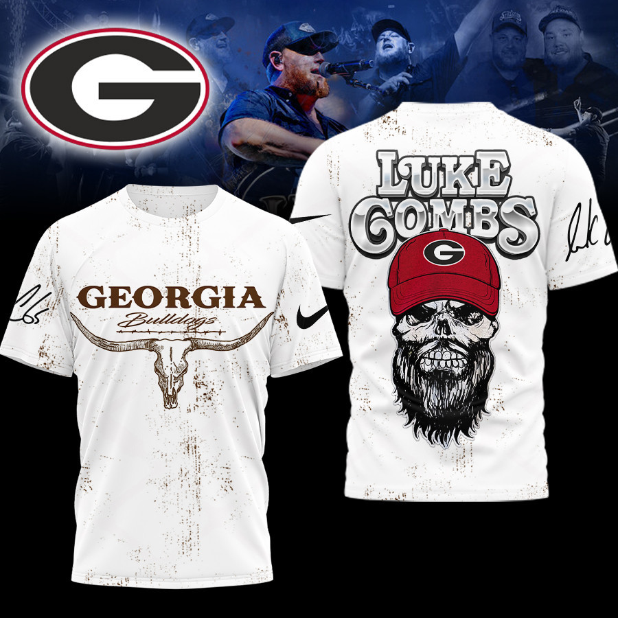 Georgia Bulldogs | Premium NCAA Luke Combs Country Music 3D Shirt TTH2105331