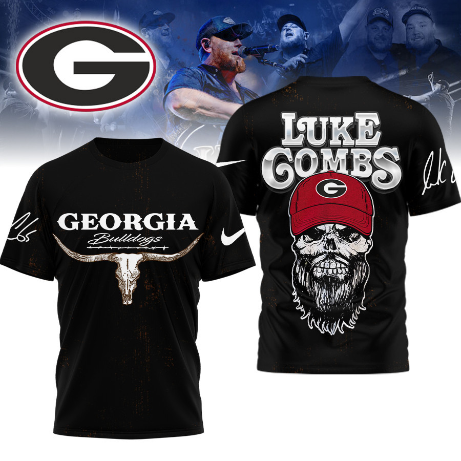 Georgia Bulldogs | Premium NCAA Luke Combs Country Music 3D Shirt TTH2105331 - Image 2