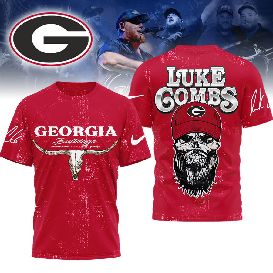 Georgia Bulldogs | Premium NCAA Luke Combs Country Music 3D Shirt TTH2105331 - Image 3