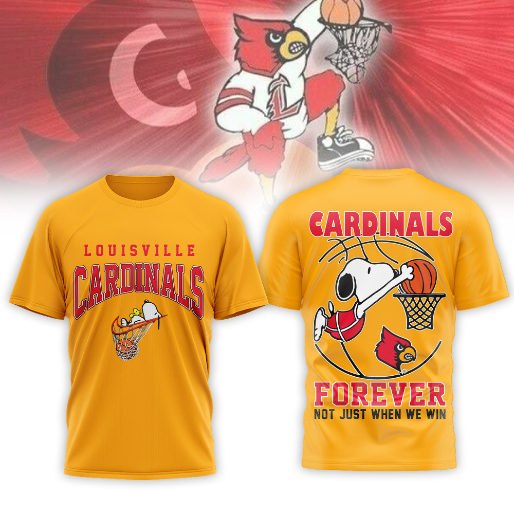 Louisville Cardinals | Premium NCAA Basketball Snoopy 3D Shirt TTH2105370 - Image 2