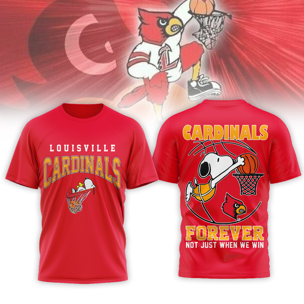 Louisville Cardinals | Premium NCAA Basketball Snoopy 3D Shirt TTH2105370