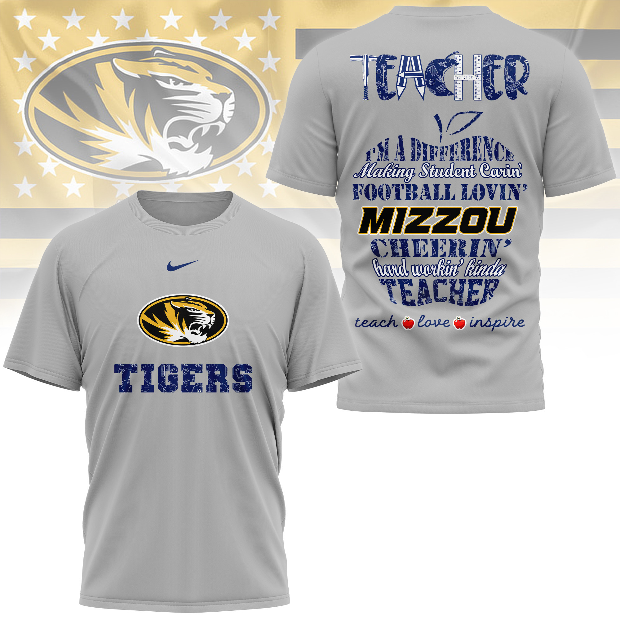 Missouri Tigers | Premium Teacher Pride 3D Shirt TTH2105261 - Image 2