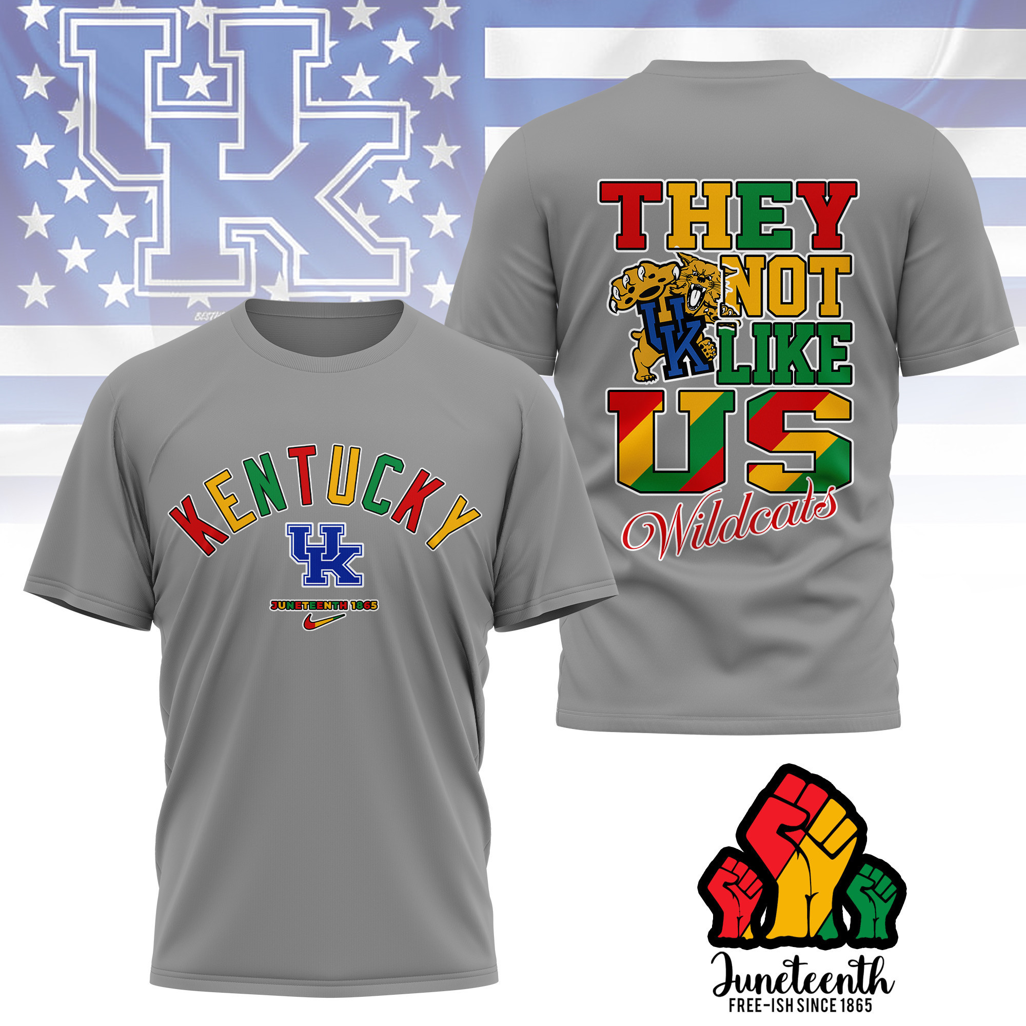 Kentucky Wildcats | Premium Juneteenth Freedom Day 3D Shirt TTH2105323 - Image 2