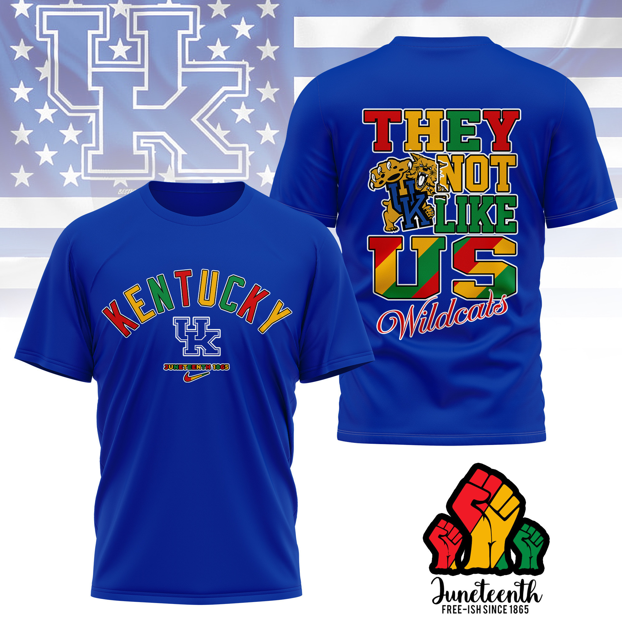 Kentucky Wildcats | Premium Juneteenth Freedom Day 3D Shirt TTH2105323 - Image 3