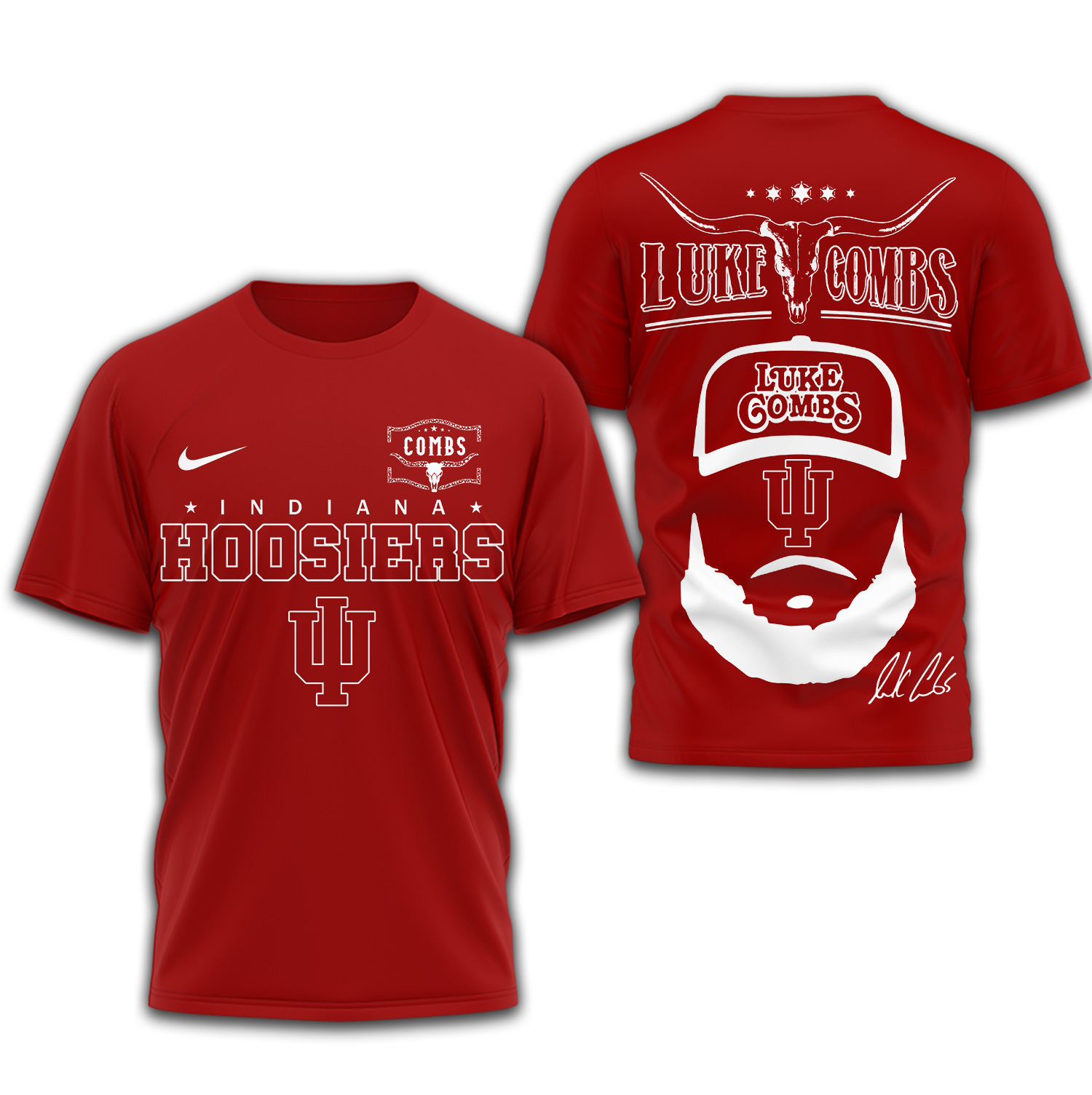 Indiana Hoosiers | Premium NCAA Luke Combs 3D Shirt TTH2105338 - Image 2