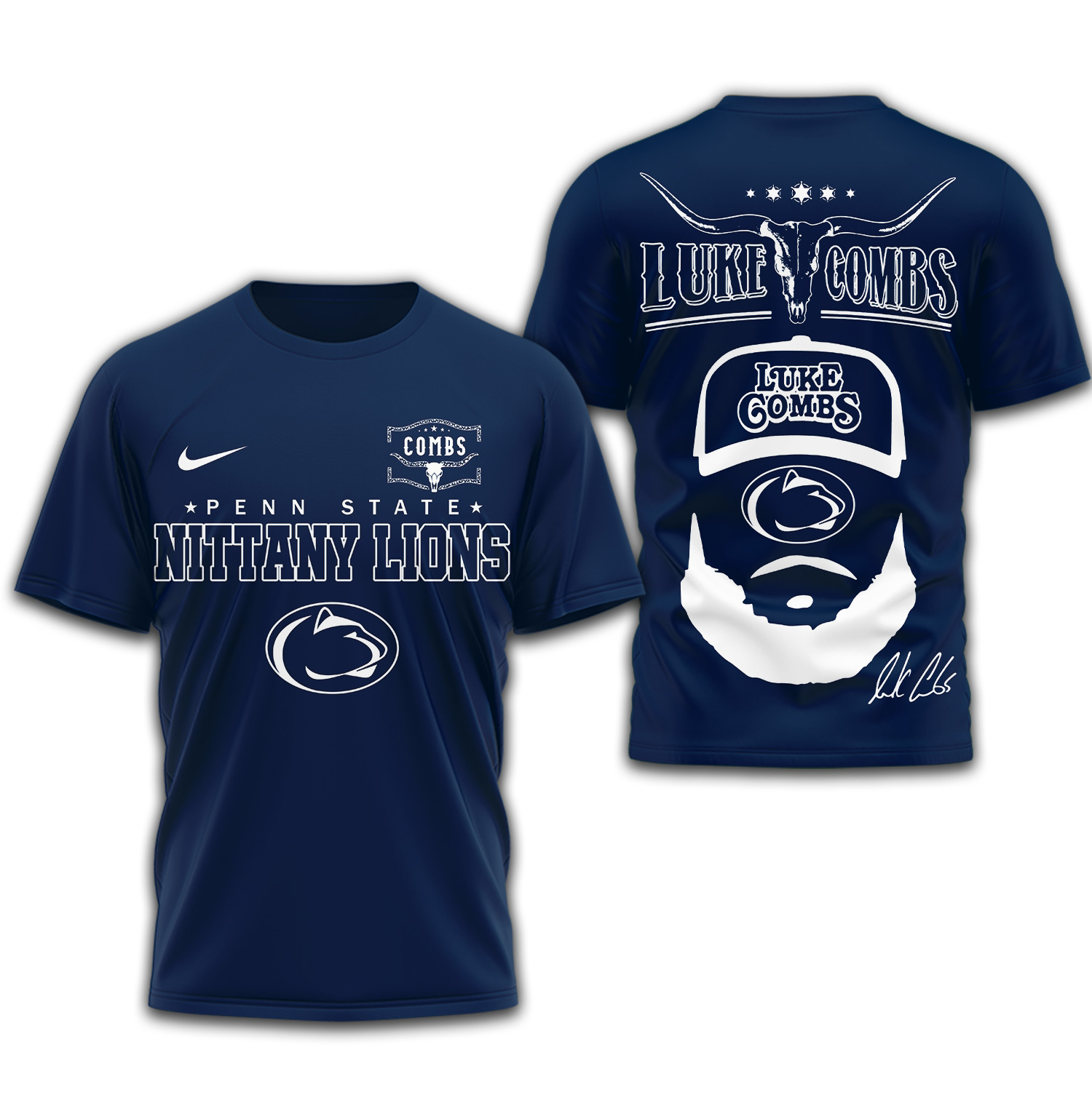 Penn State Nittany Lions | Premium NCAA Luke Combs 3D Shirt TTH2105338 - Image 2