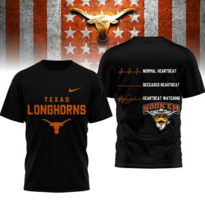 Texas Longhorns | Premium NCAA Heartbeat of True Fan 3D Shirt TTH2105258