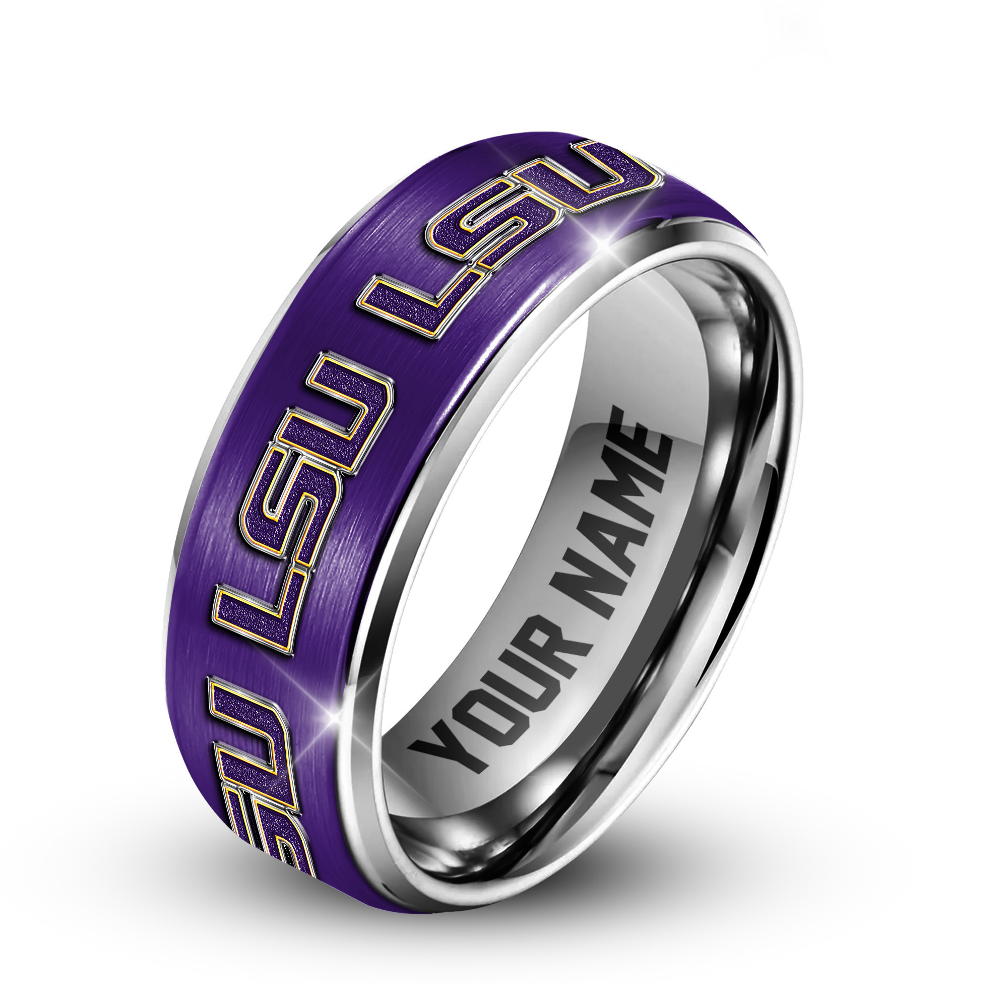 Lsu Tigers | Premium Silver Tungsten Ring TTH210589