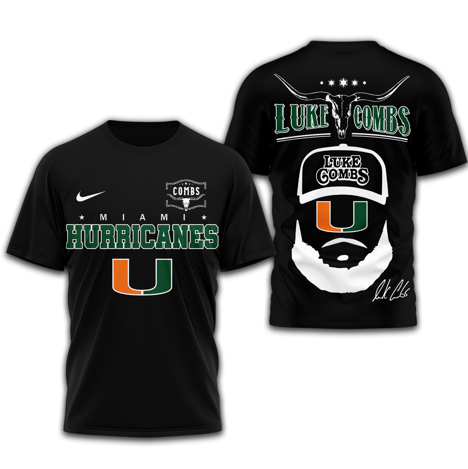 Miami Hurricanes | Premium NCAA Luke Combs 3D Shirt TTH2105338