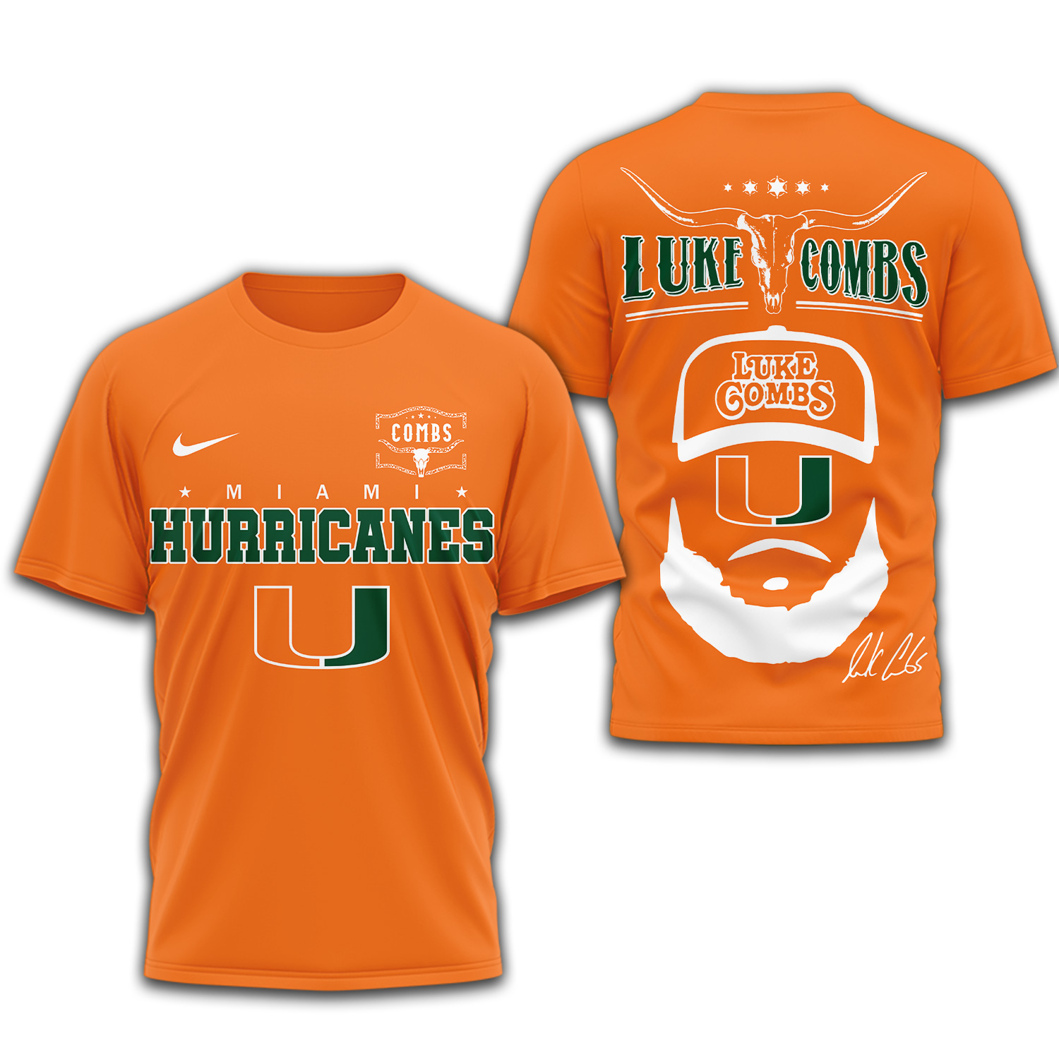 Miami Hurricanes | Premium NCAA Luke Combs 3D Shirt TTH2105338 - Image 3