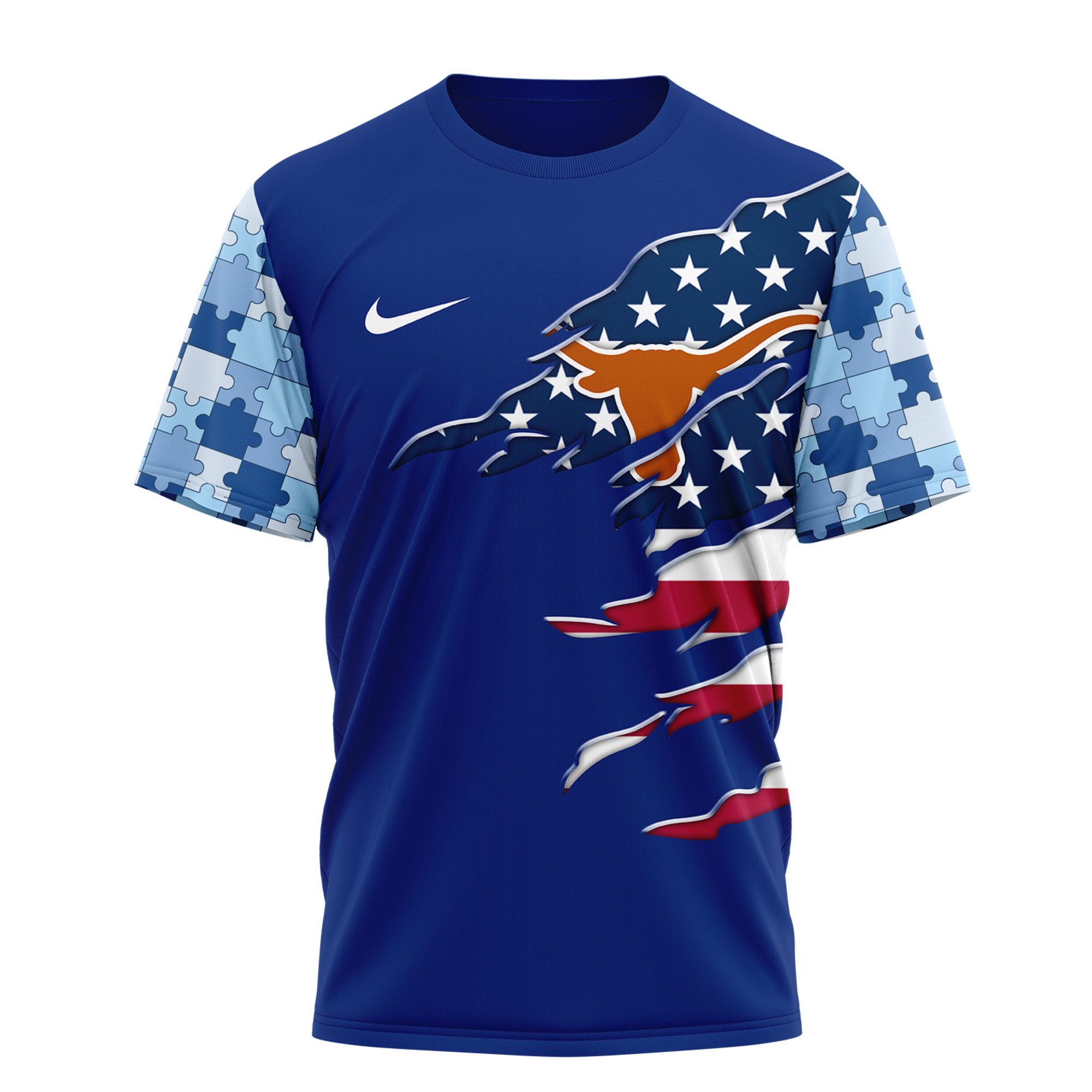 Texas Longhorns | Premium NCAA Autism Strong 3D Shirt TTH2105279
