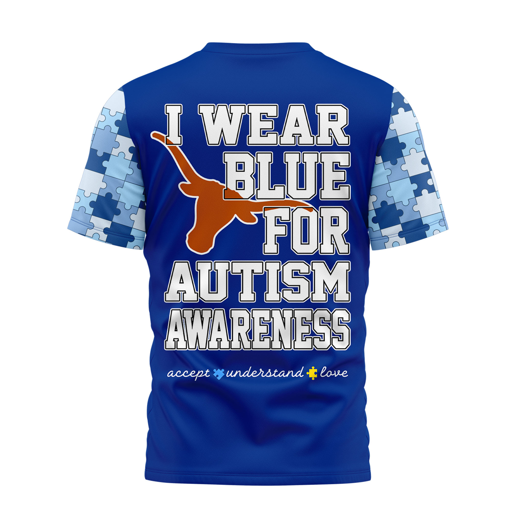 Texas Longhorns | Premium NCAA Autism Strong 3D Shirt TTH2105279 - Image 2
