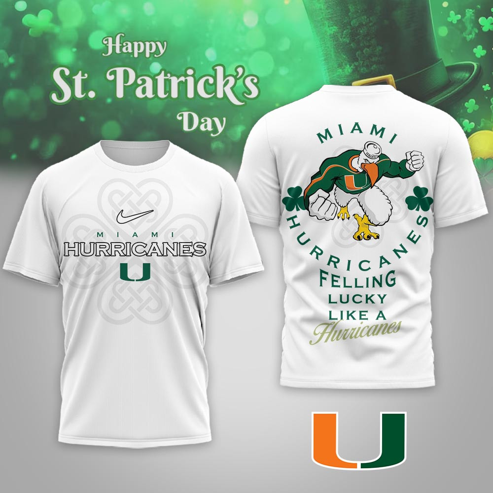 Miami Hurricanes | Premium NCAA Lucky St. Patricks Day Shirt TTH2105302