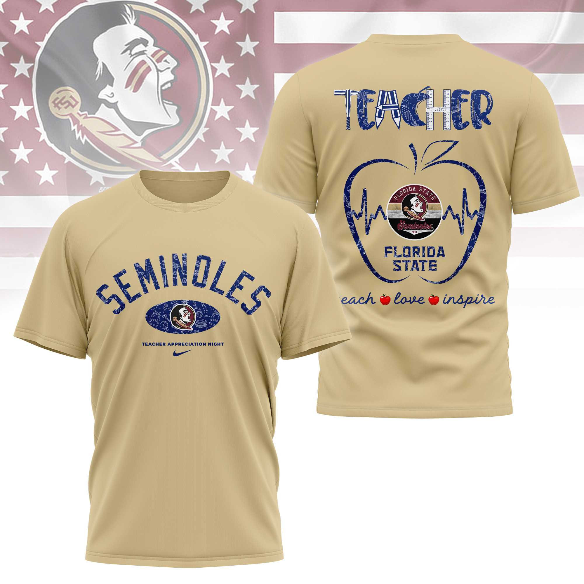 Florida State Seminoles | Premium Teacher Appreciation Day 3D Shirt TTH2105288 - Image 4