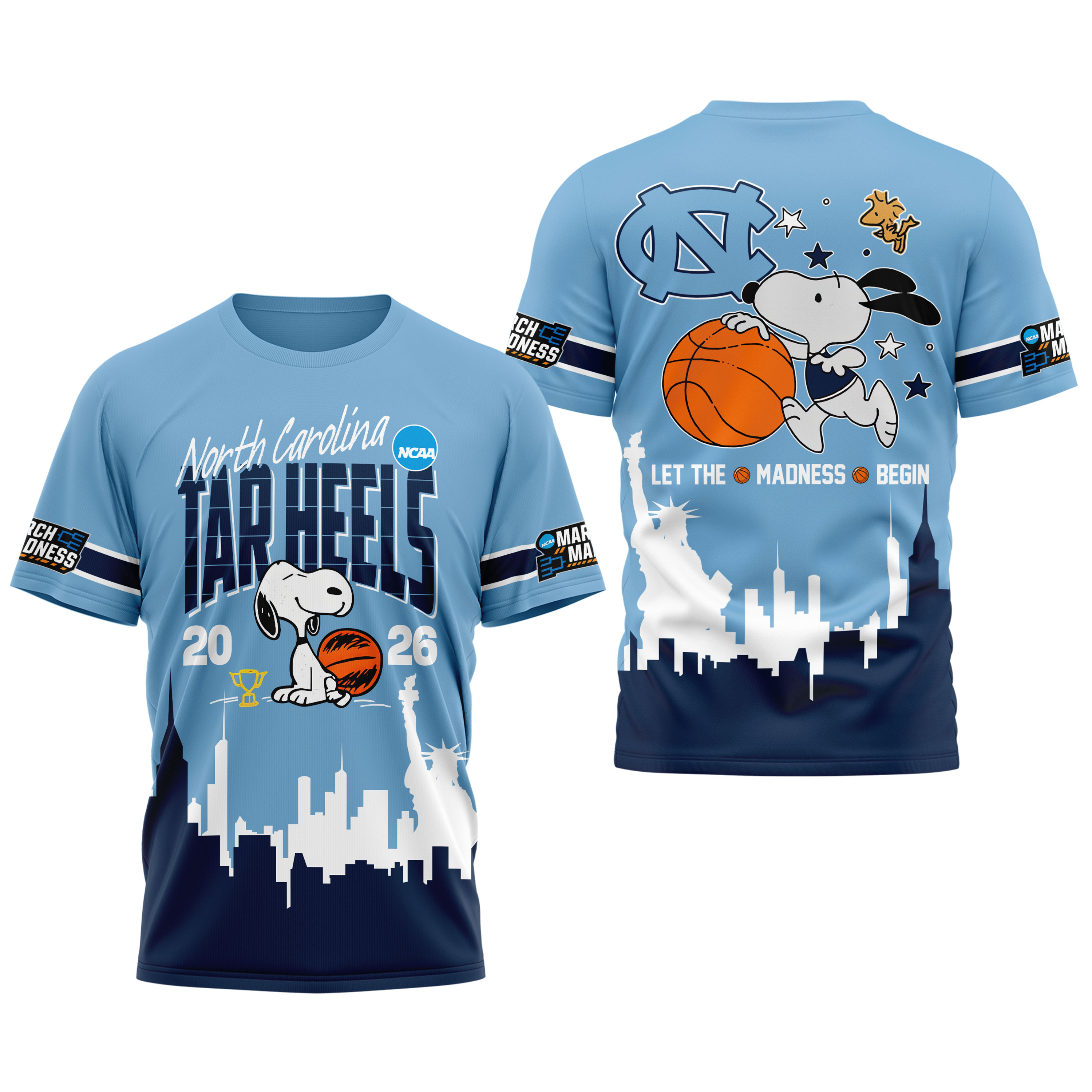 North Carolina Tar Heels | Premium NCAA March Madness 3D Shirt TTH2105318 - Image 3