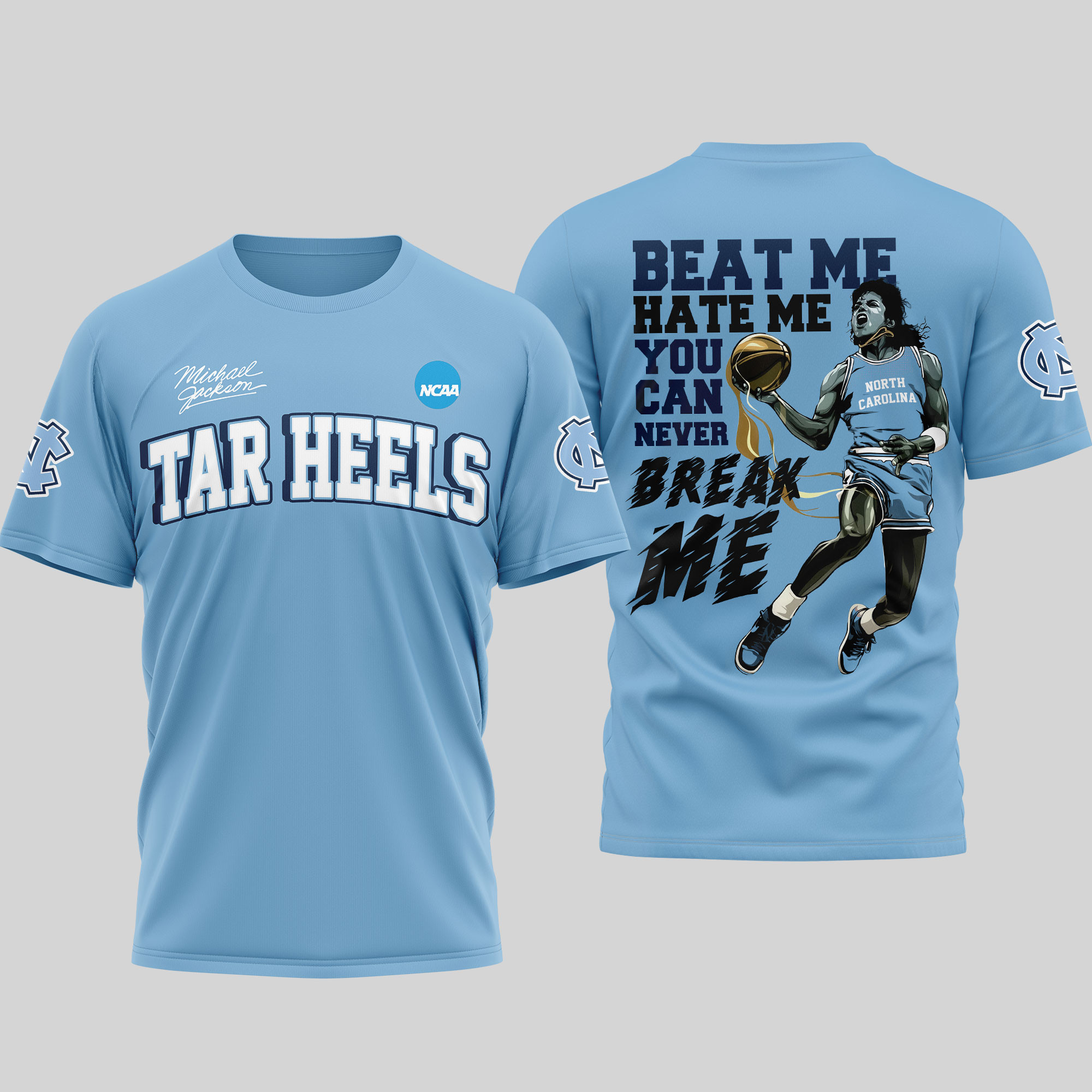 North Carolina Tar Heels | Premium NCAA Michael Jackson 3D Shirt TTH2105297 - Image 3