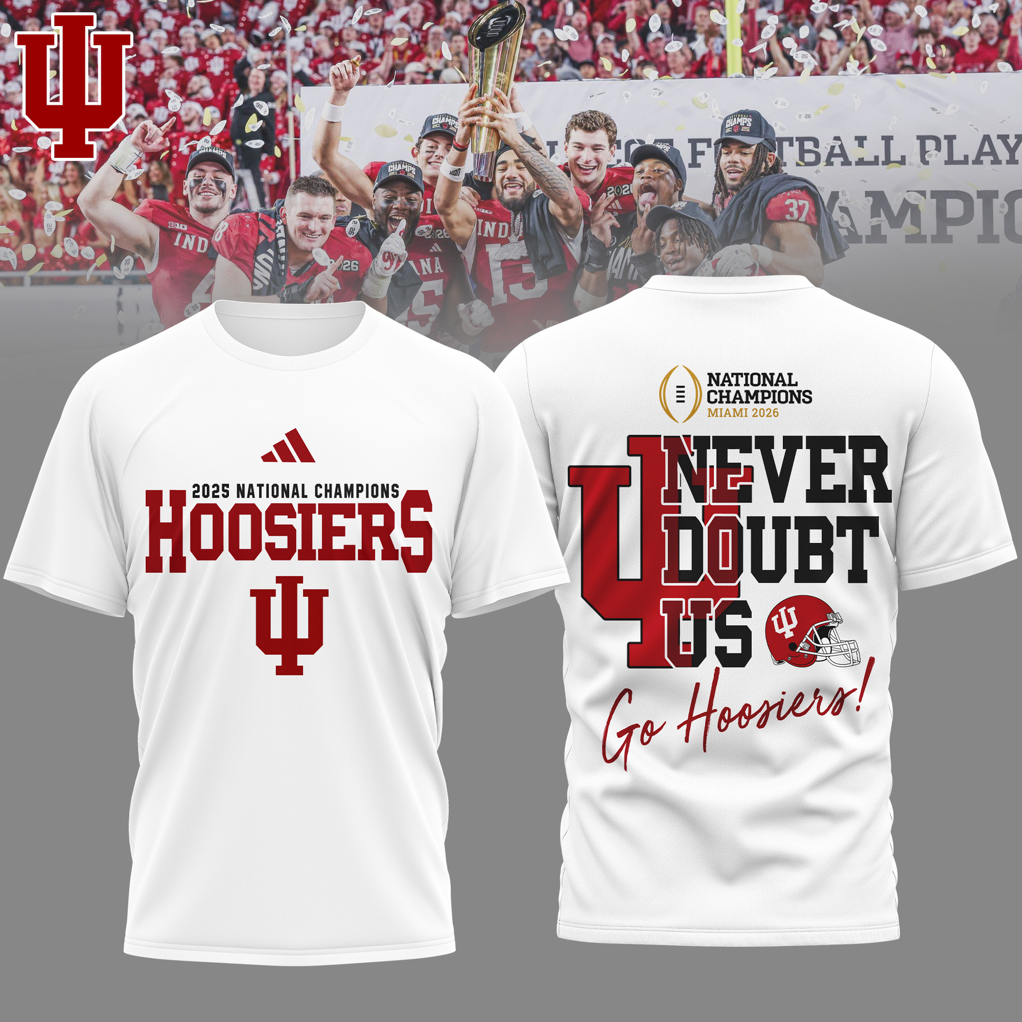 Indiana Hoosiers | Premium NCAA 2026 CFP National Champions 3D Shirt TTH2105169