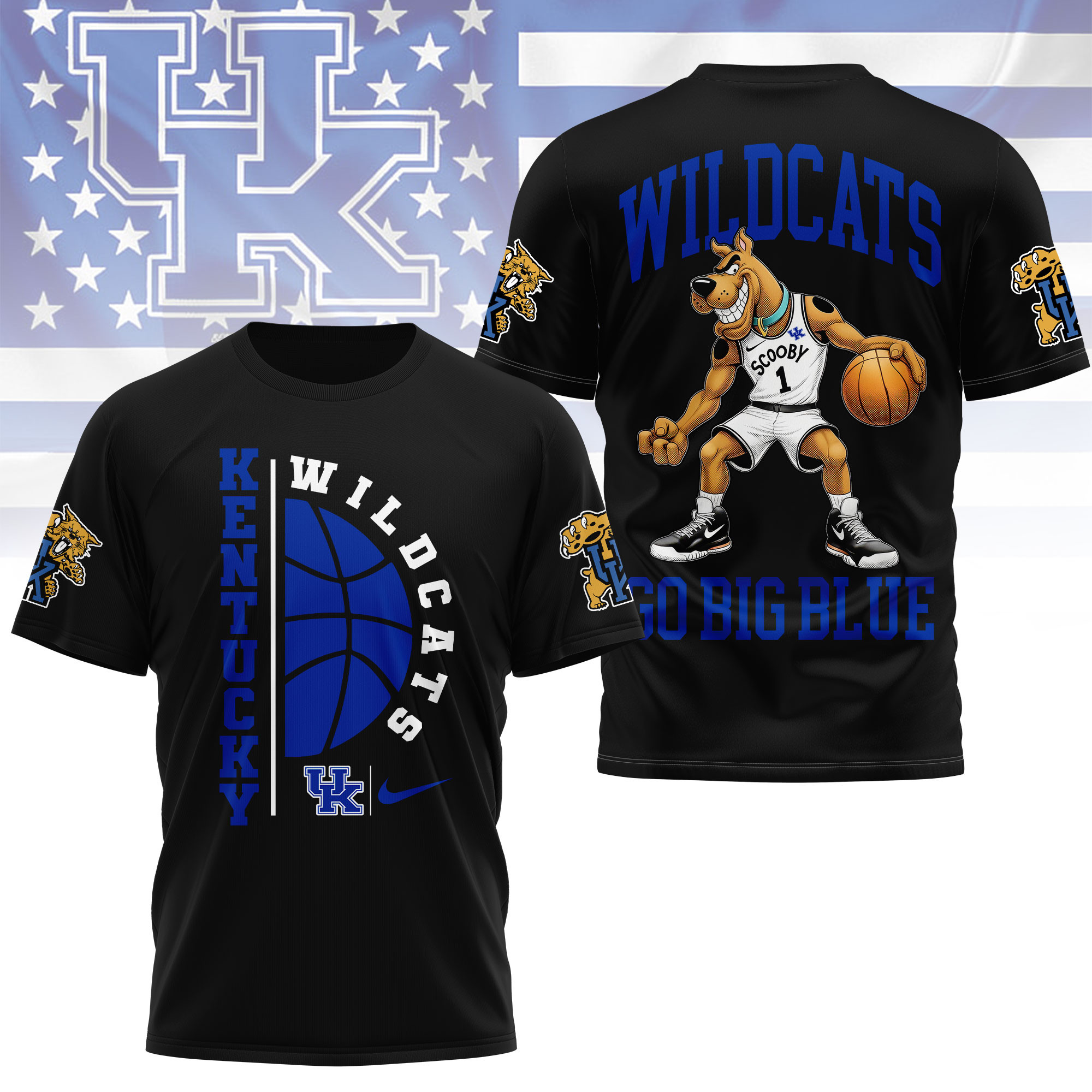 Kentucky Wildcats | Premium NCAA Scooby-Doo Basketball 3D Shirt TTH2105277