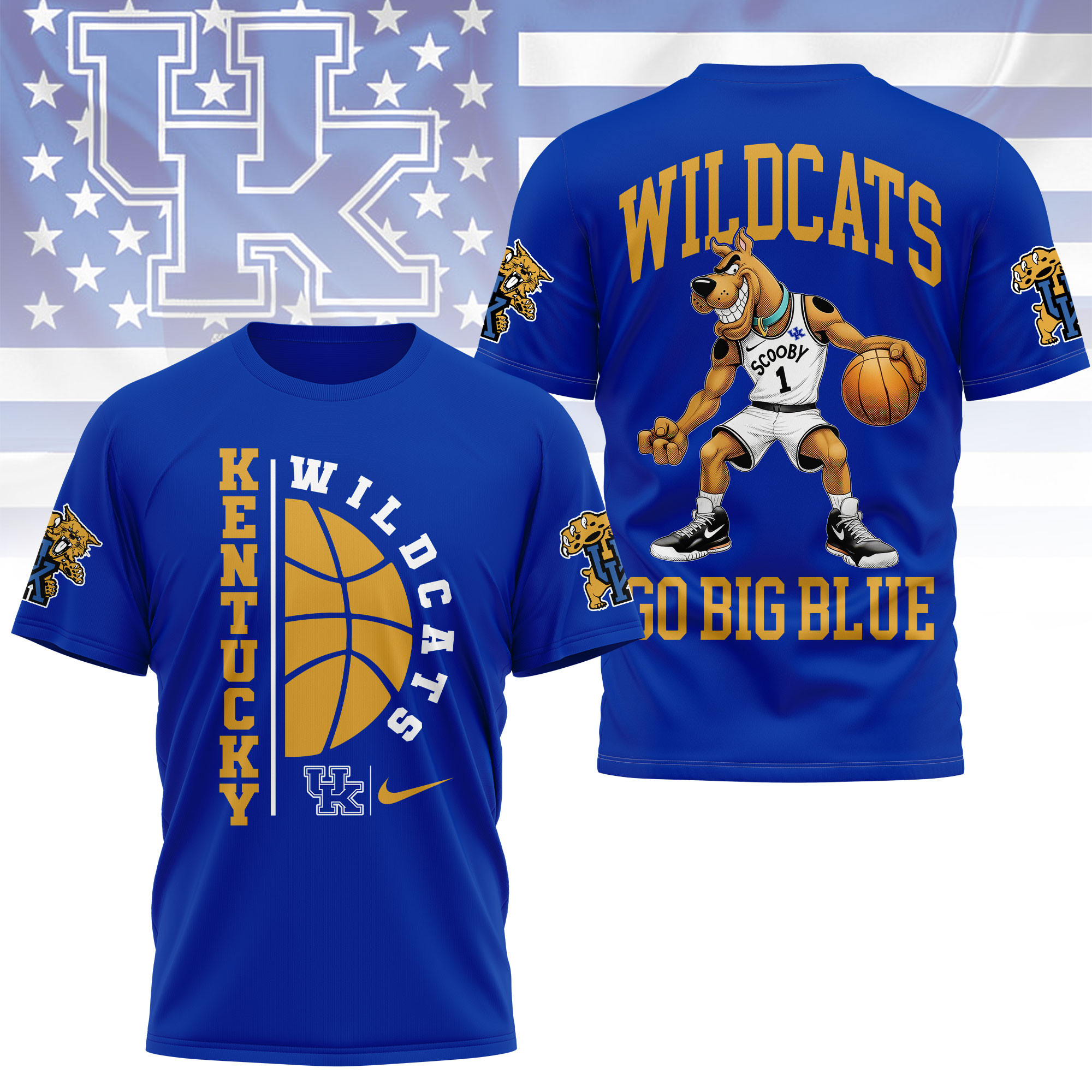 Kentucky Wildcats | Premium NCAA Scooby-Doo Basketball 3D Shirt TTH2105277 - Image 2