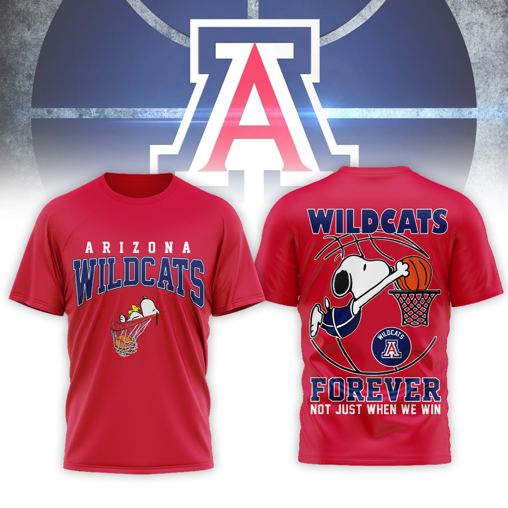 Arizona Wildcats | Premium NCAA Basketball Snoopy 3D Shirt TTH2105370