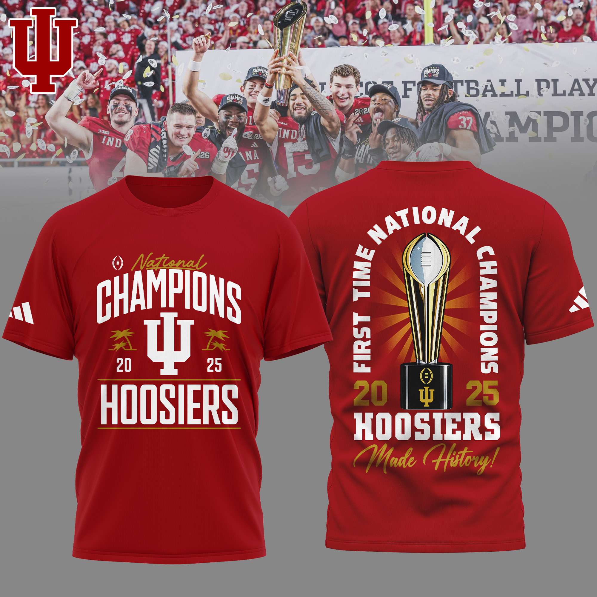 Indiana Hoosiers | Premium NCAA 2026 CFP National Champions 3D Shirt TTH2105169 - Image 2