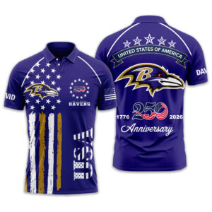 Baltimore Ravens | Premium NFL American Semiquincentennial Polo Shirt TTH2105344