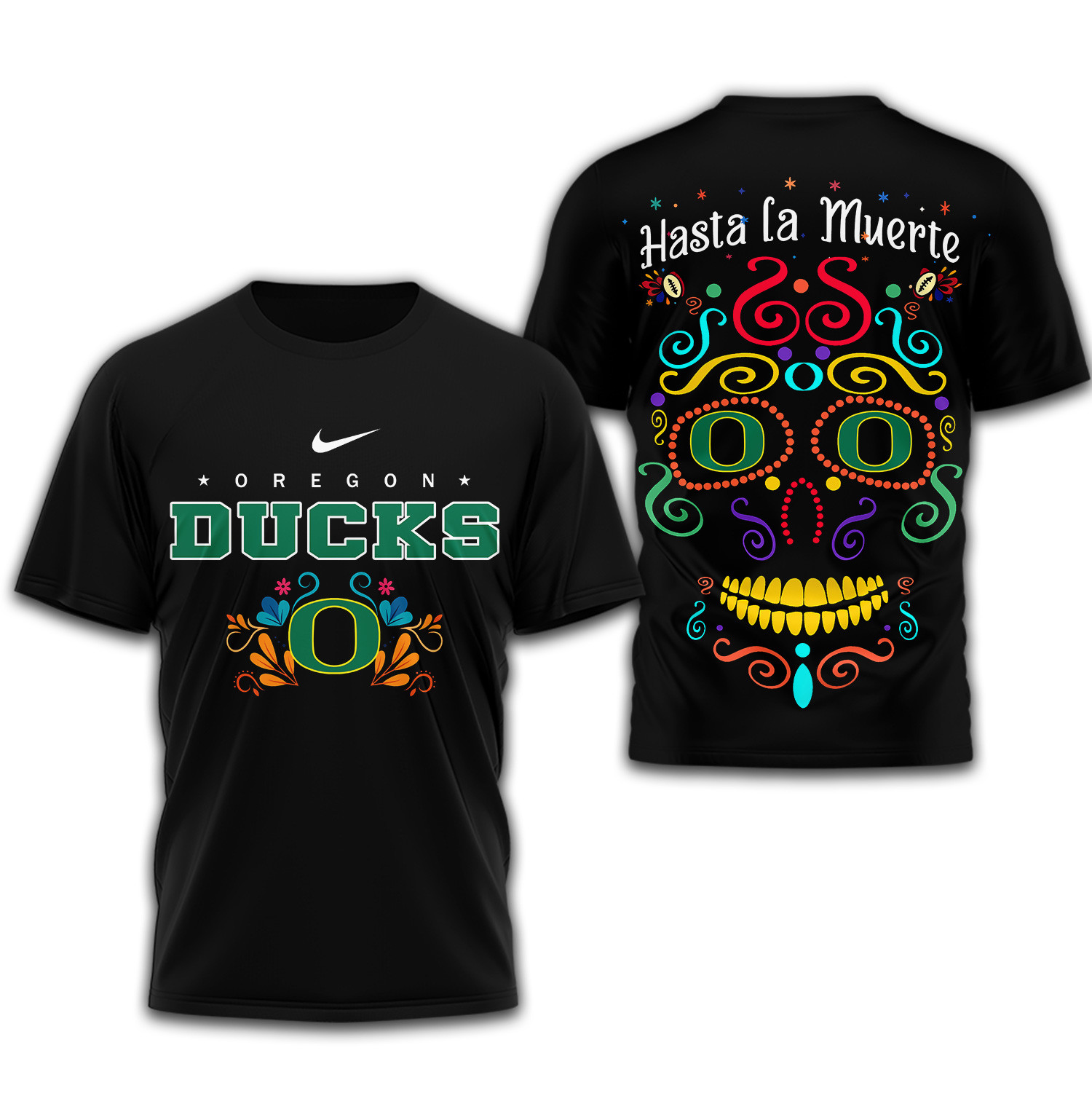 Oregon Ducks | Premium NCAA Day of the Dead 3D Shirt TTH2105333