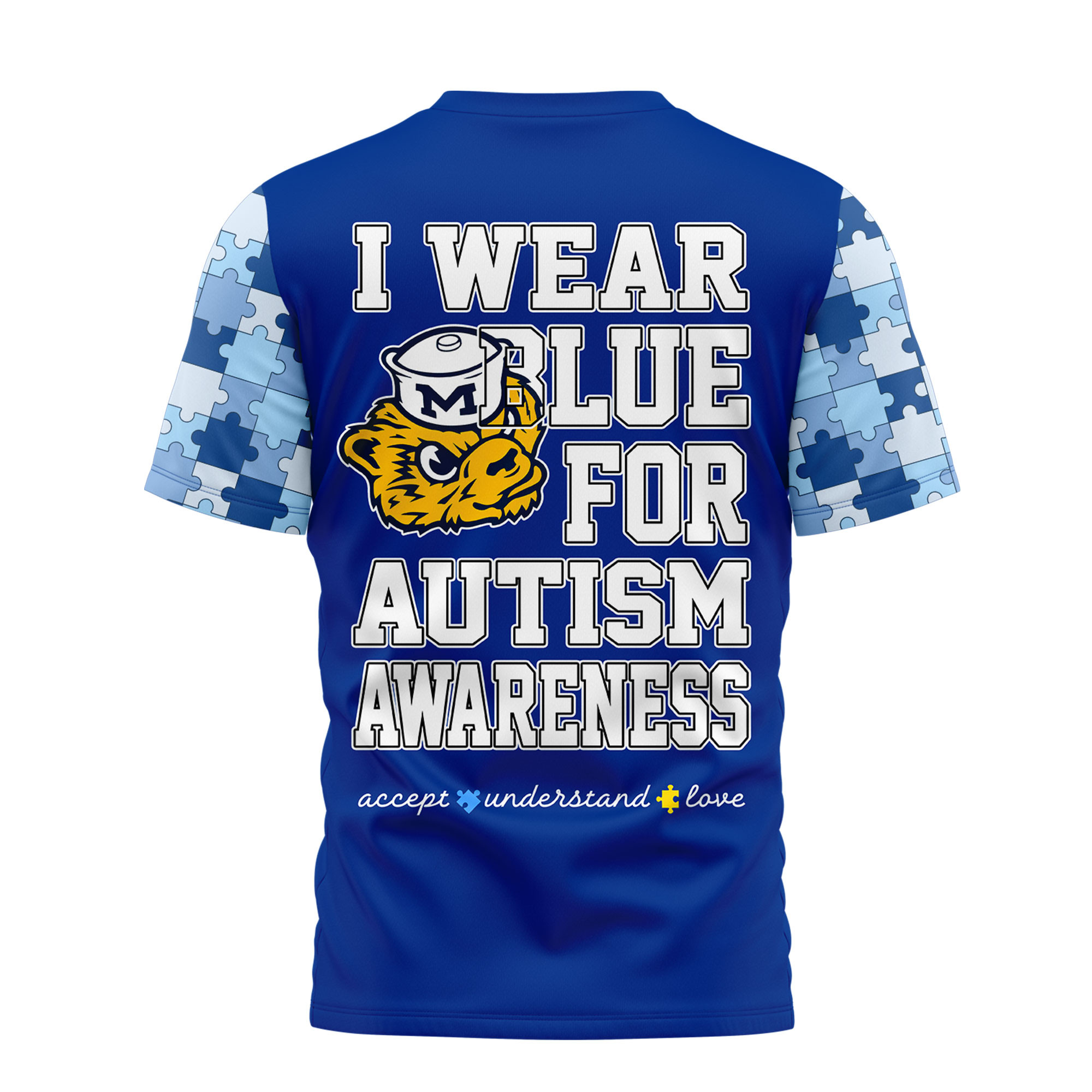 Michigan Wolverines | Premium NCAA Autism Strong 3D Shirt TTH2105279 - Image 2