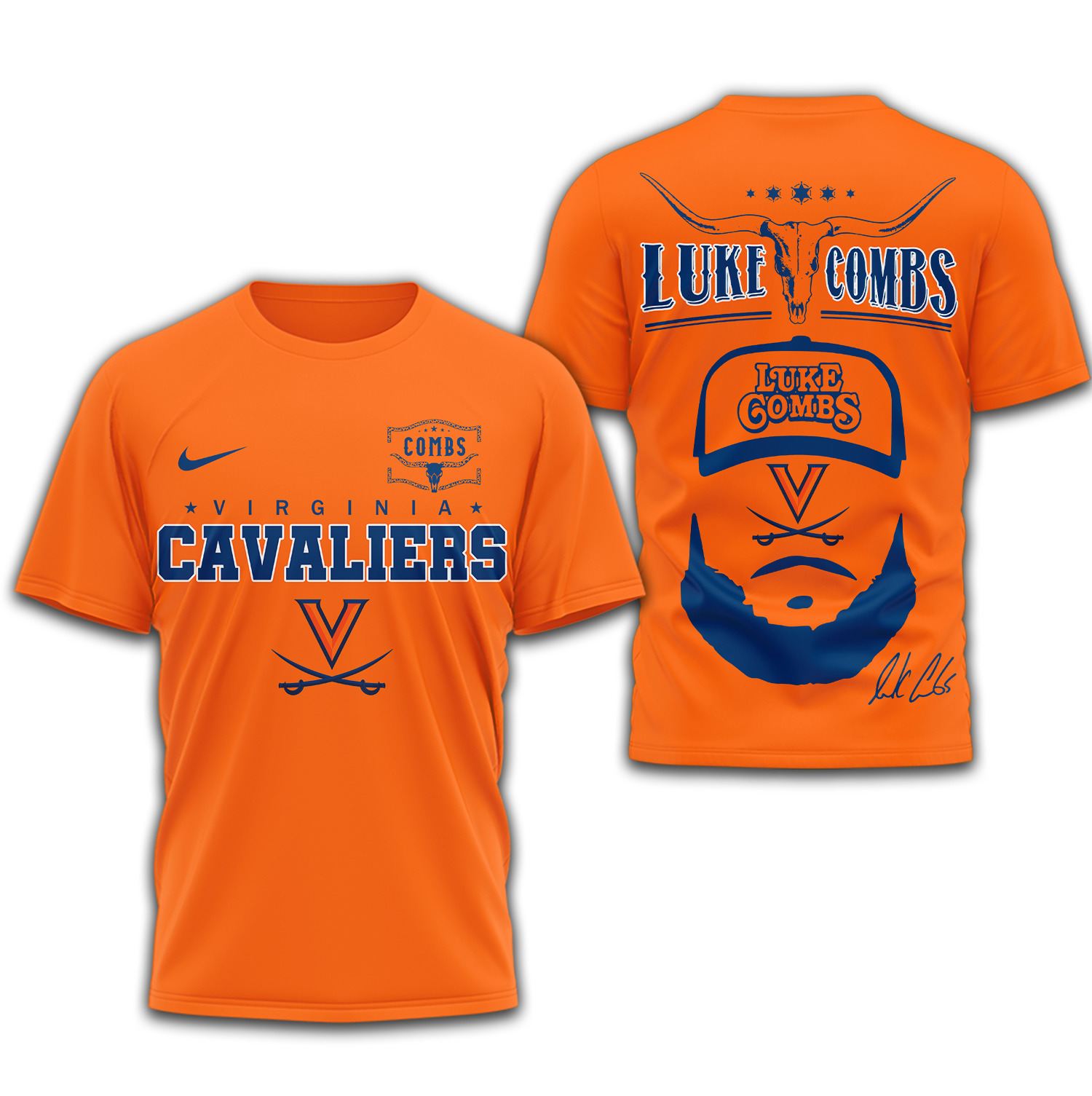 Virginia Cavaliers | Premium NCAA Luke Combs 3D Shirt TTH2105338 - Image 3