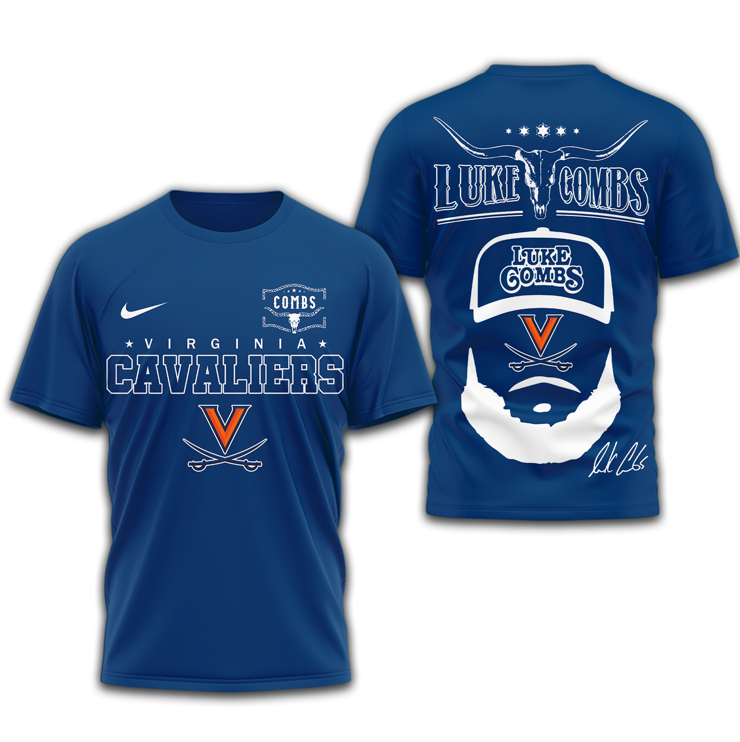Virginia Cavaliers | Premium NCAA Luke Combs 3D Shirt TTH2105338 - Image 2