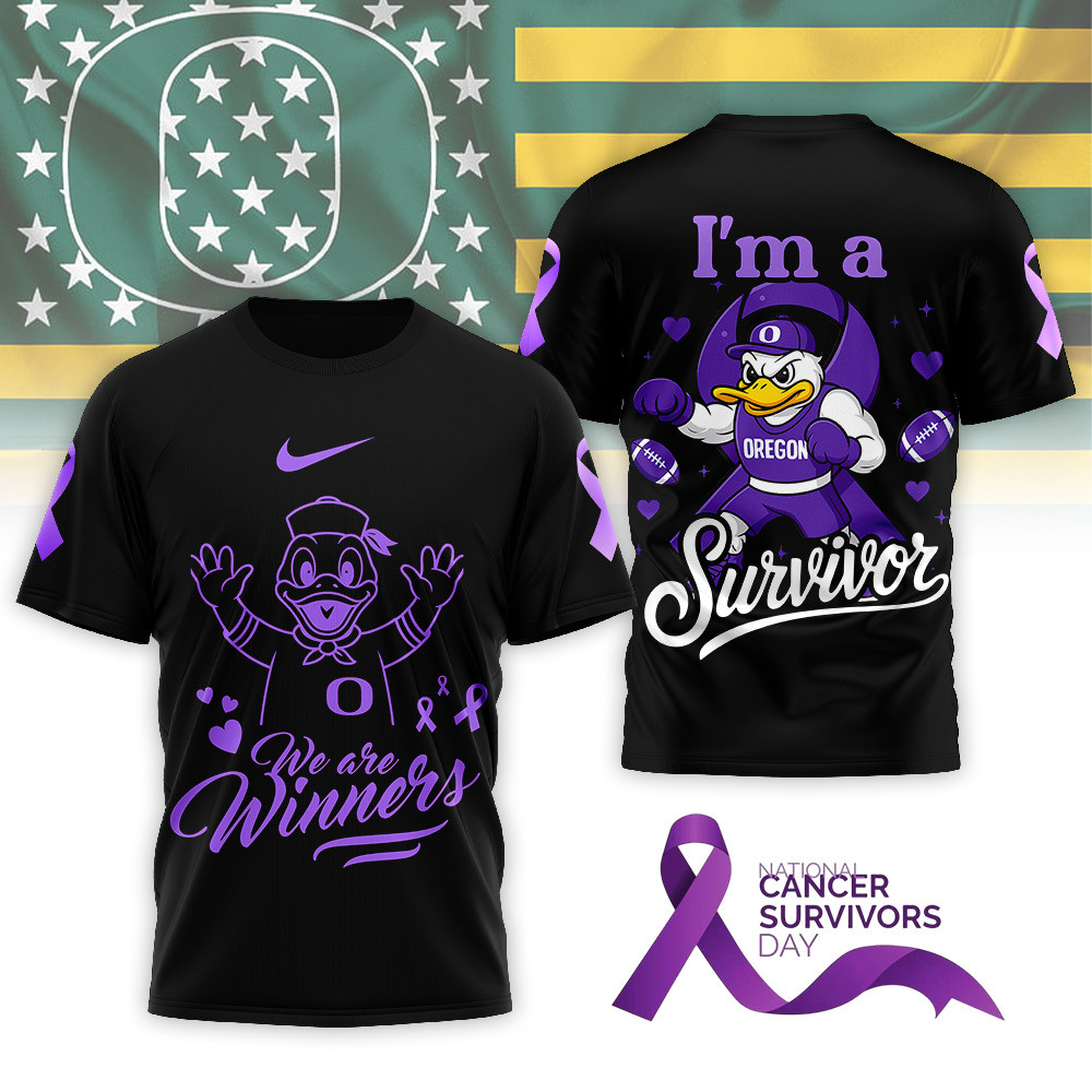 Oregon Ducks | Premium NCAA National Cancer Survivors Day 3D Shirt TTH2105320