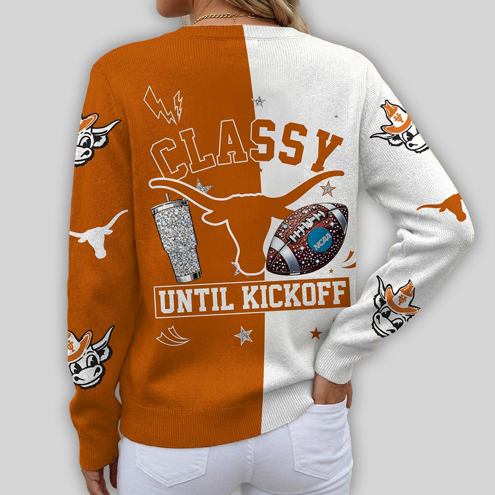 Texas Longhorns | Premium NCAA Game Day V-Neck Cardigan TTH2105269