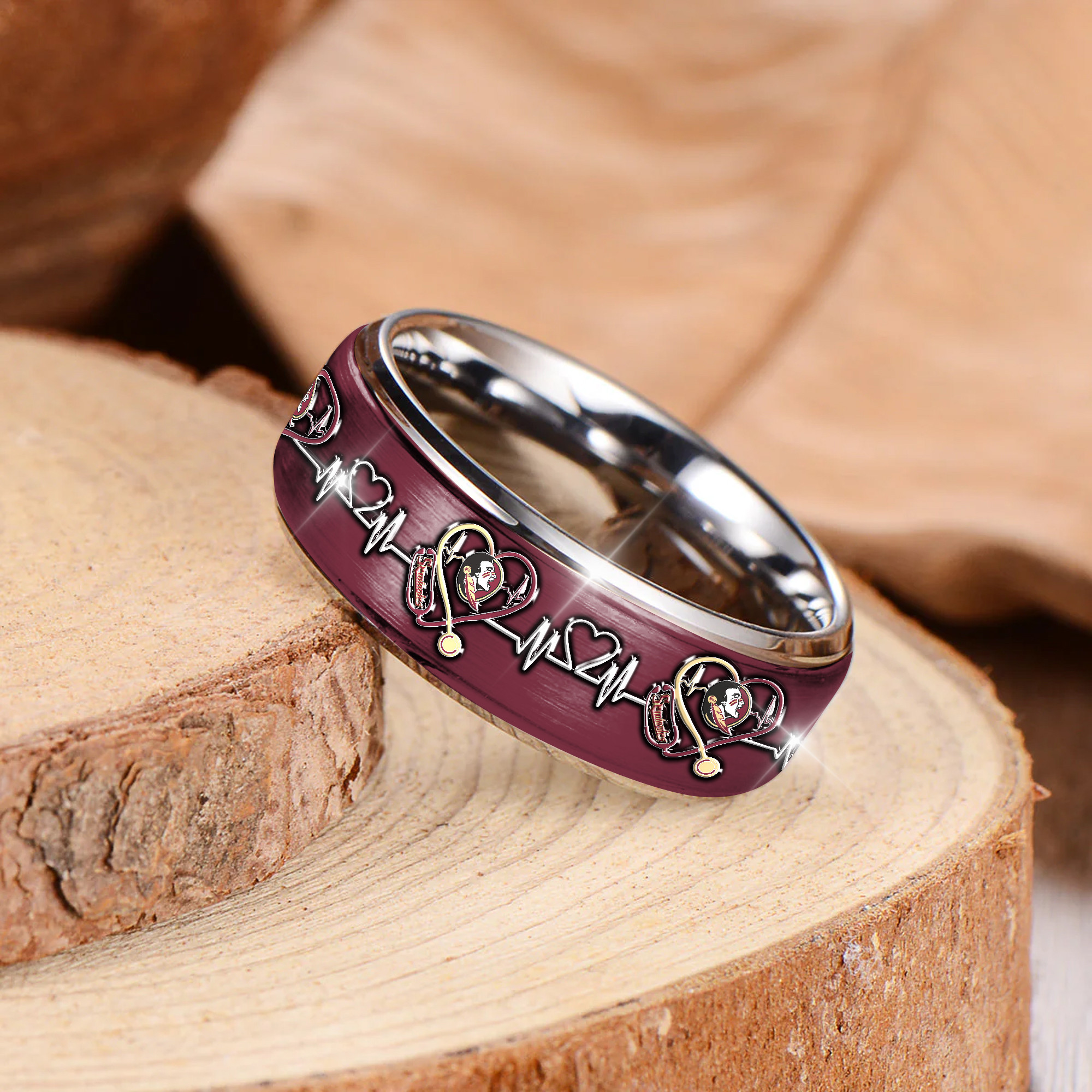 Florida State Seminoles | Premium Silver Tungsten Nurse Ring – Perfect Gift For Fan TTH2105114