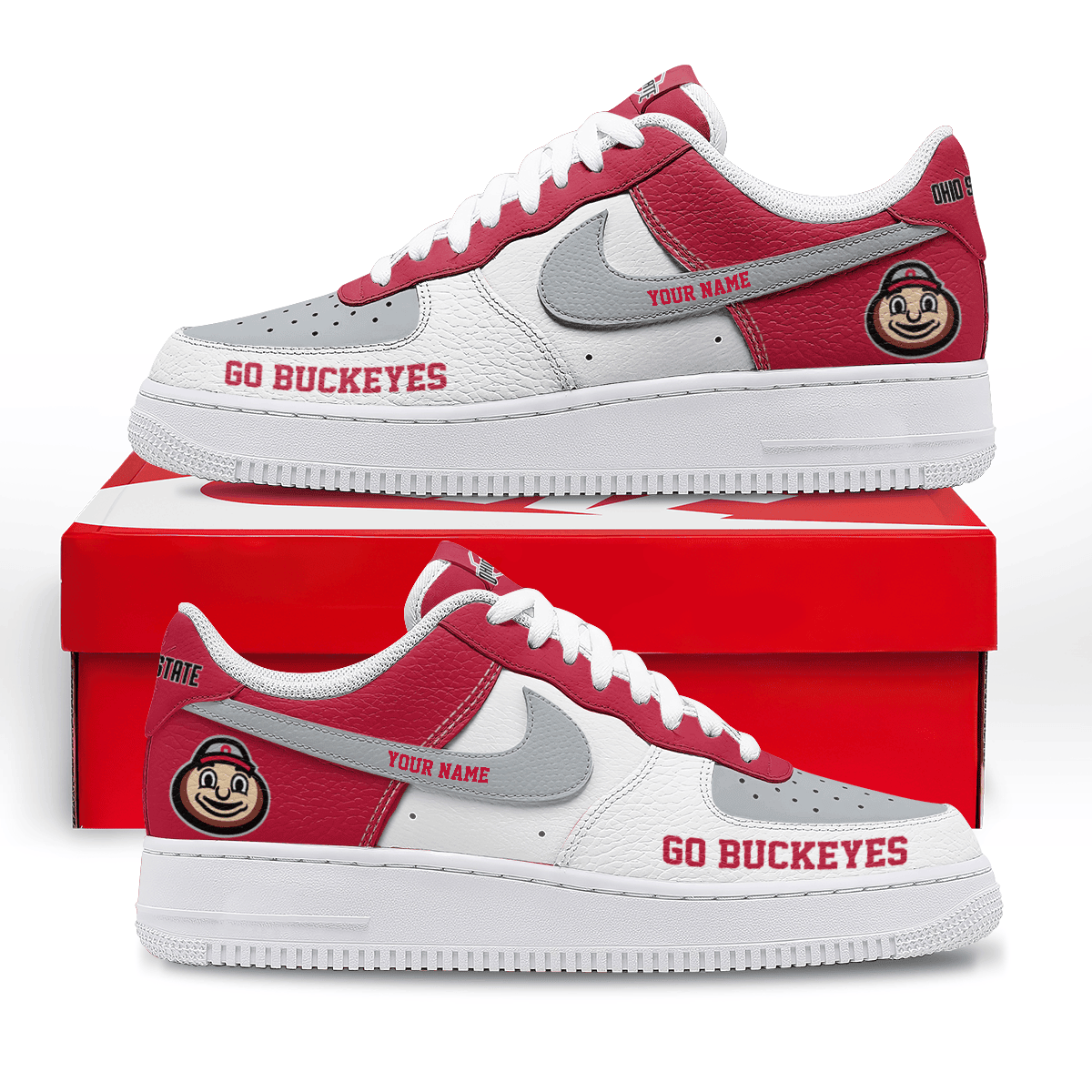 Ohio State Buckeyes x Premium AF1 Shoes Limited Edition – Gift for Fans TTH190536 - Image 4