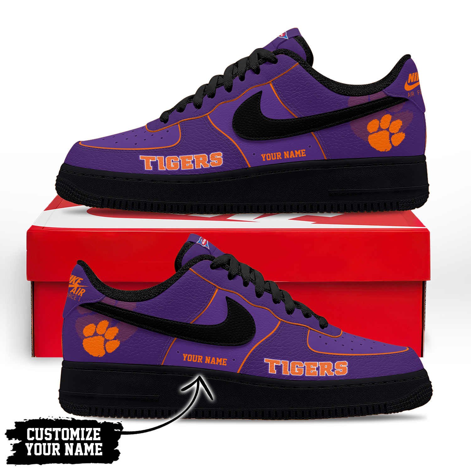 Clemson Tigers x Premium NCAA Limited Edition Custom AF1 Shoes – Gift for Fans TTH190534