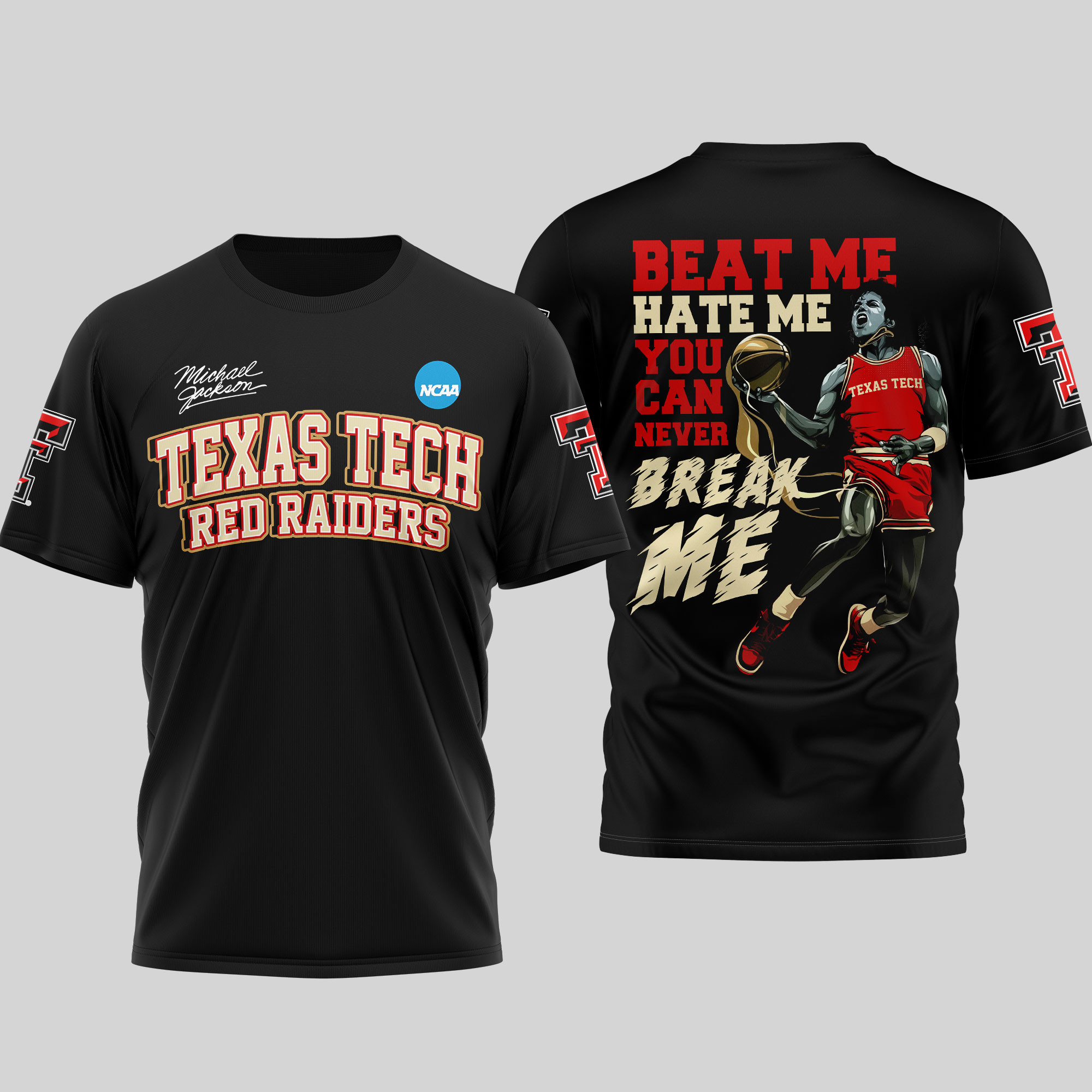 Texas Tech Red Raiders | Premium NCAA Michael Jackson 3D Shirt TTH2105297 - Image 3