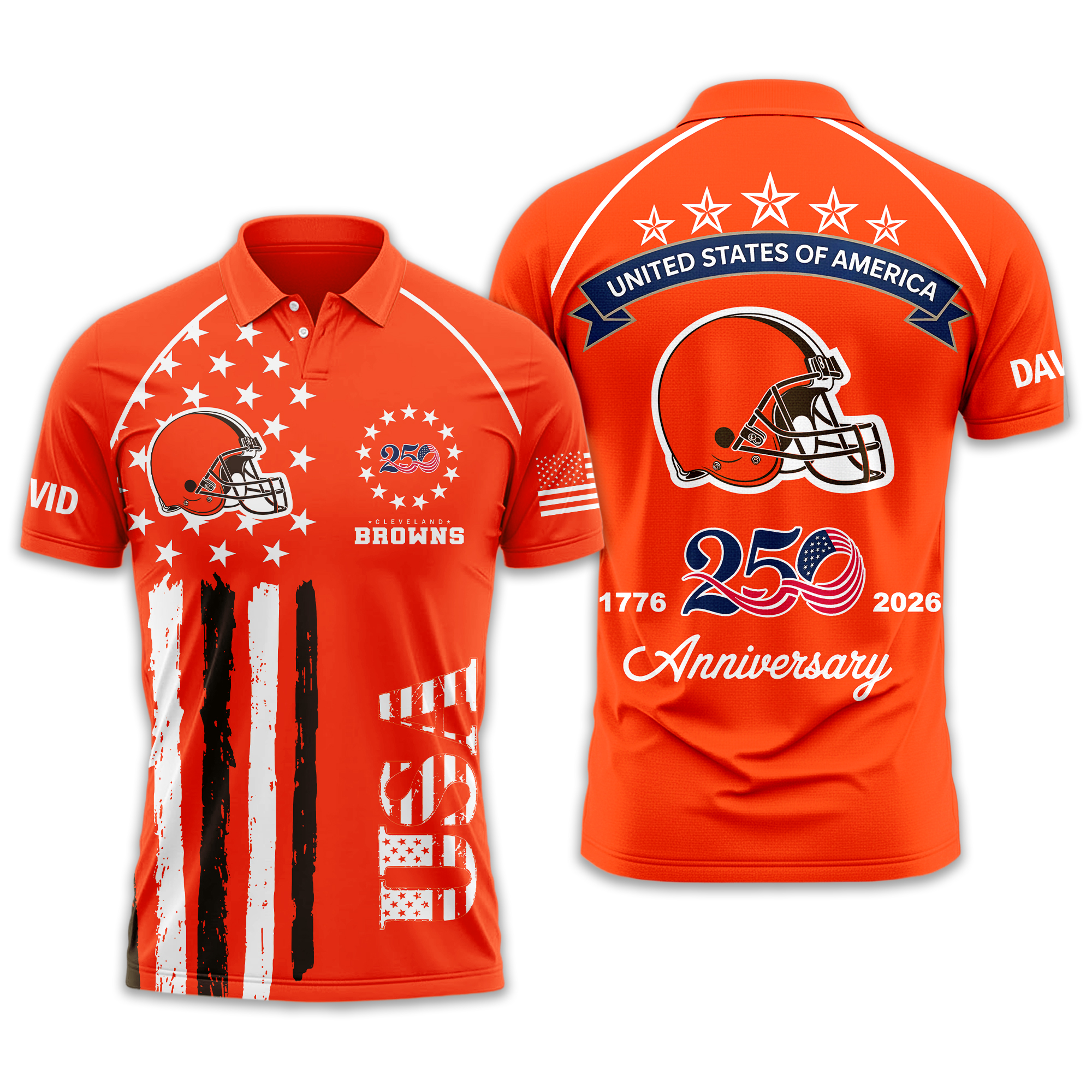 Cleveland Browns | Premium NFL American Semiquincentennial Polo Shirt TTH2105344