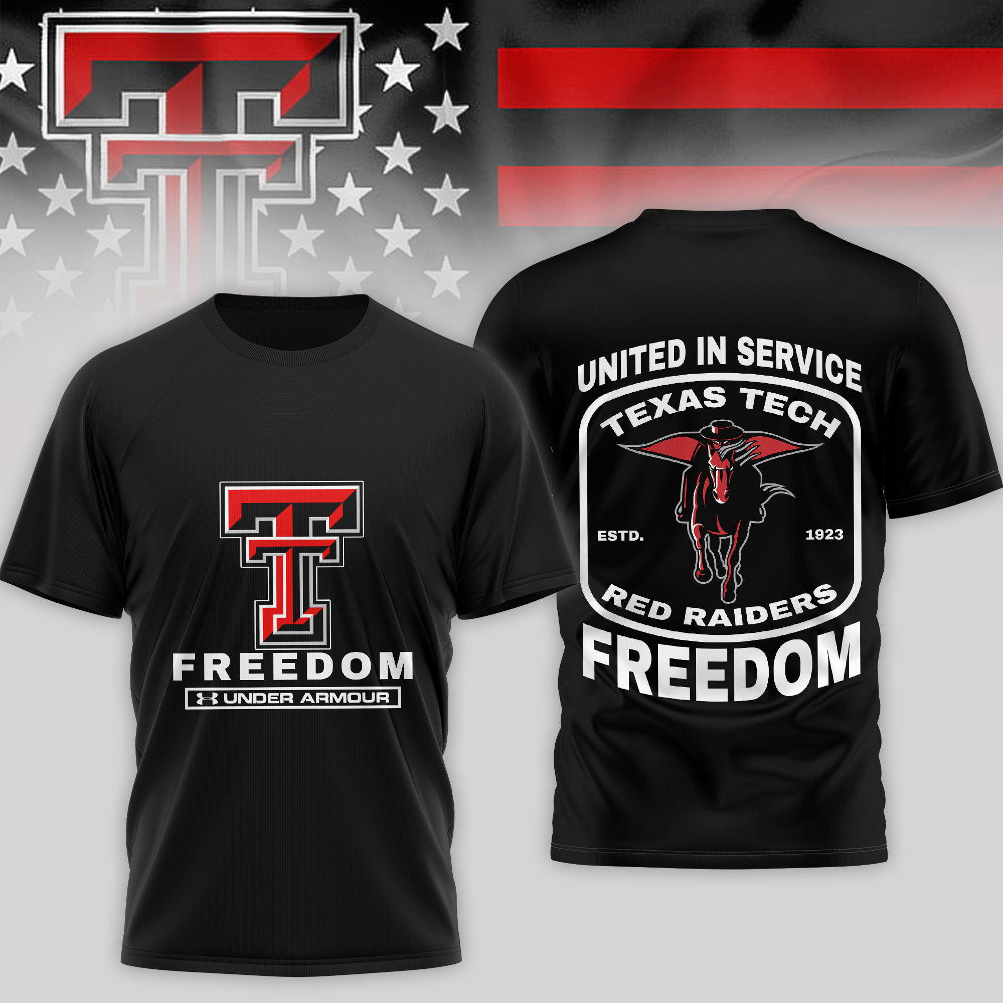 Texas Tech Red Raiders | Premium NCAA United In Service 3D Shirt TTH2105276