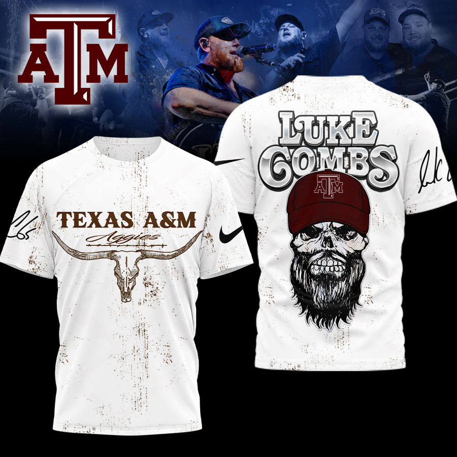 Texas A&M Aggies | Premium NCAA Luke Combs Country Music 3D Shirt TTH2105331