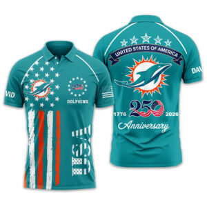 Miami Dolphins | Premium NFL American Semiquincentennial Polo Shirt TTH2105344