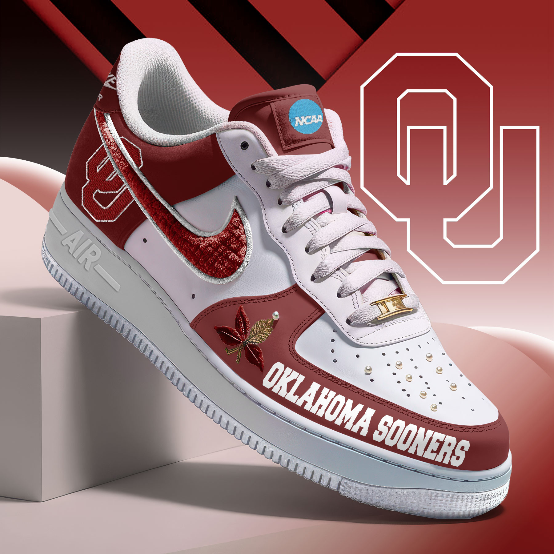Oklahoma Sooners x Premium AF1 Shoes Limited Edition – Gift for Fans TTH190537 - Image 2