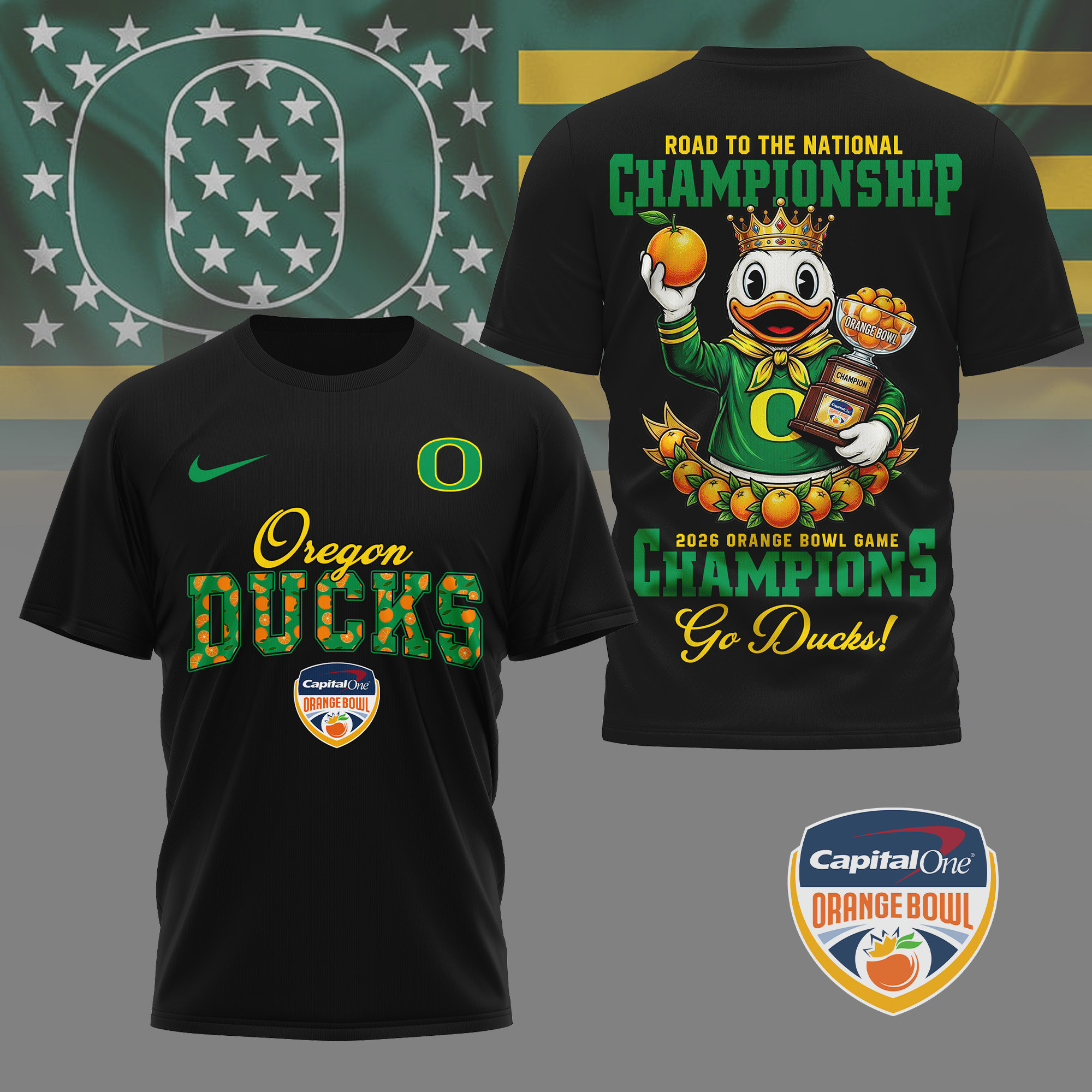 Oregon Ducks | Premium NCAA Orange Bowl Game Champions Shirt TTH2105313