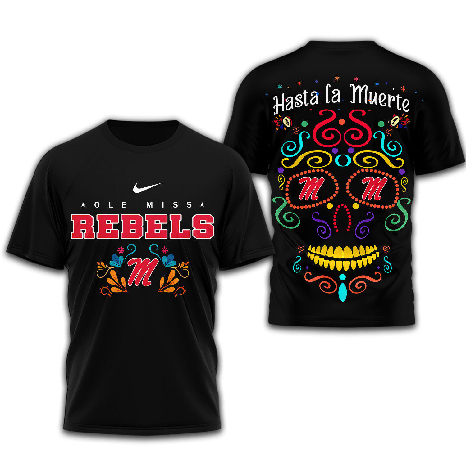Ole Miss Rebels | Premium NCAA Day of the Dead 3D Shirt TTH2105333
