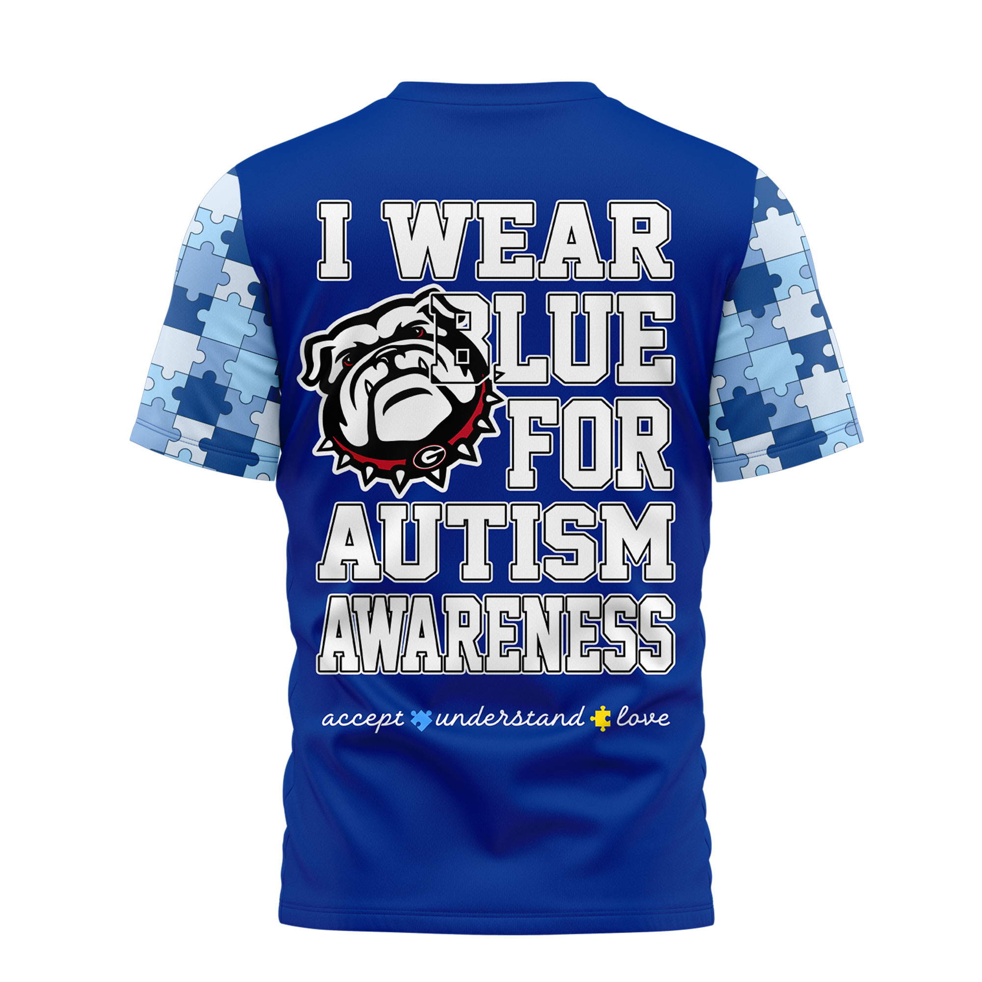 Georgia Bulldogs | Premium NCAA Autism Strong 3D Shirt TTH2105279 - Image 2